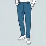 slate blue trousers image